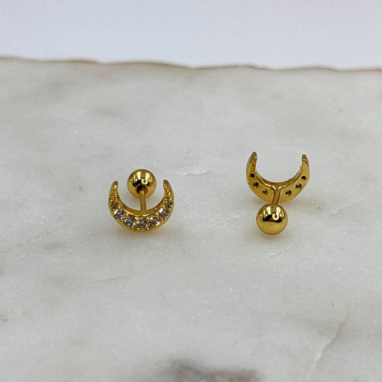 Moon Flatback Earrings