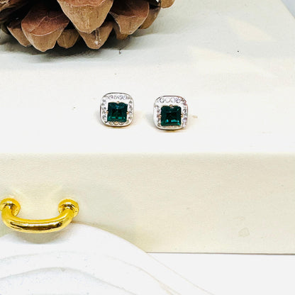 Emerald Mini Studs •