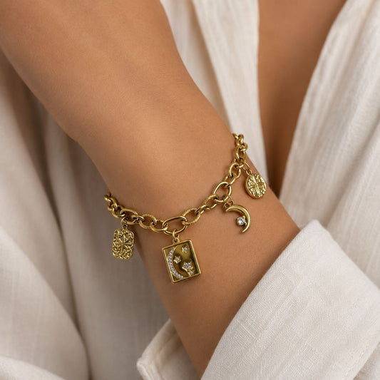 Cosmic Chunky Charm Bracelet