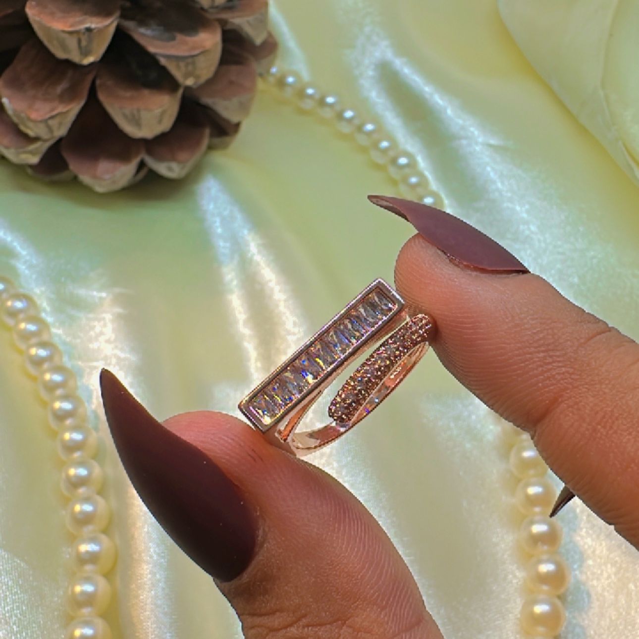 Alyssa Double Studded Ring