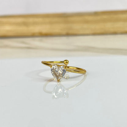 Heart Solitaire Ring