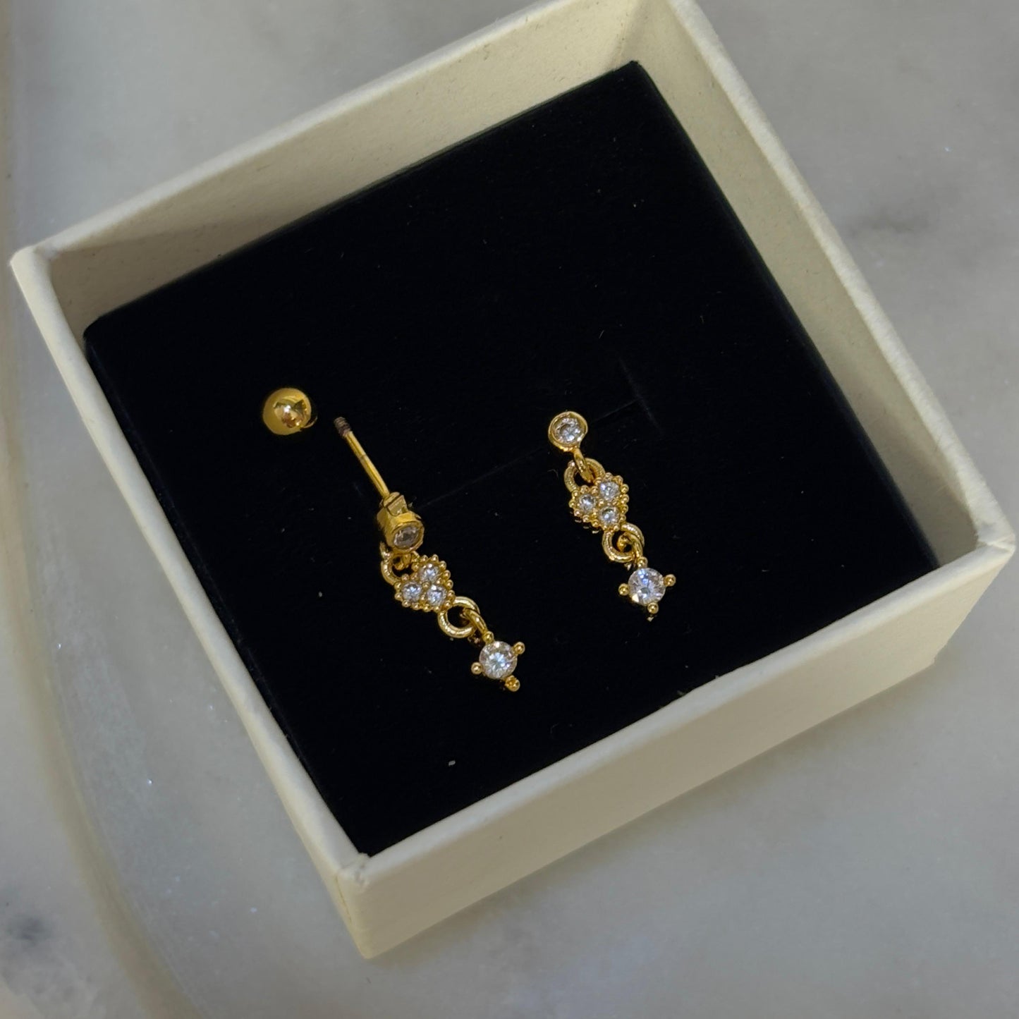 Heart Charm Flatback Earrings