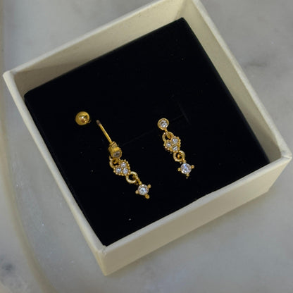 Heart Charm Flatback Earrings