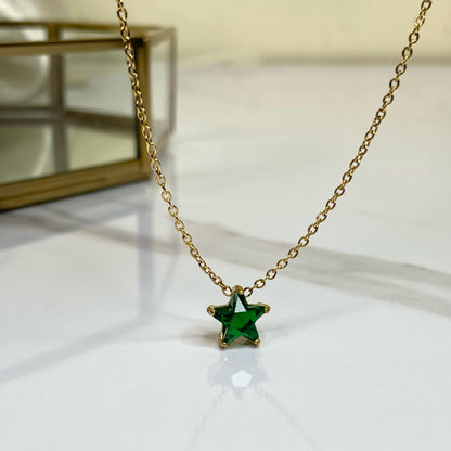 Emerald Stardust Necklace