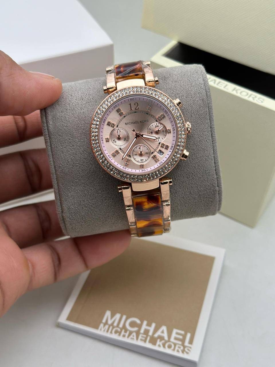 MK Animal Print Strap Watch