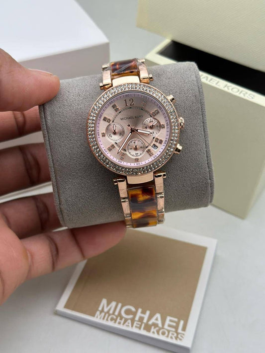 MK Animal Print Strap Watch