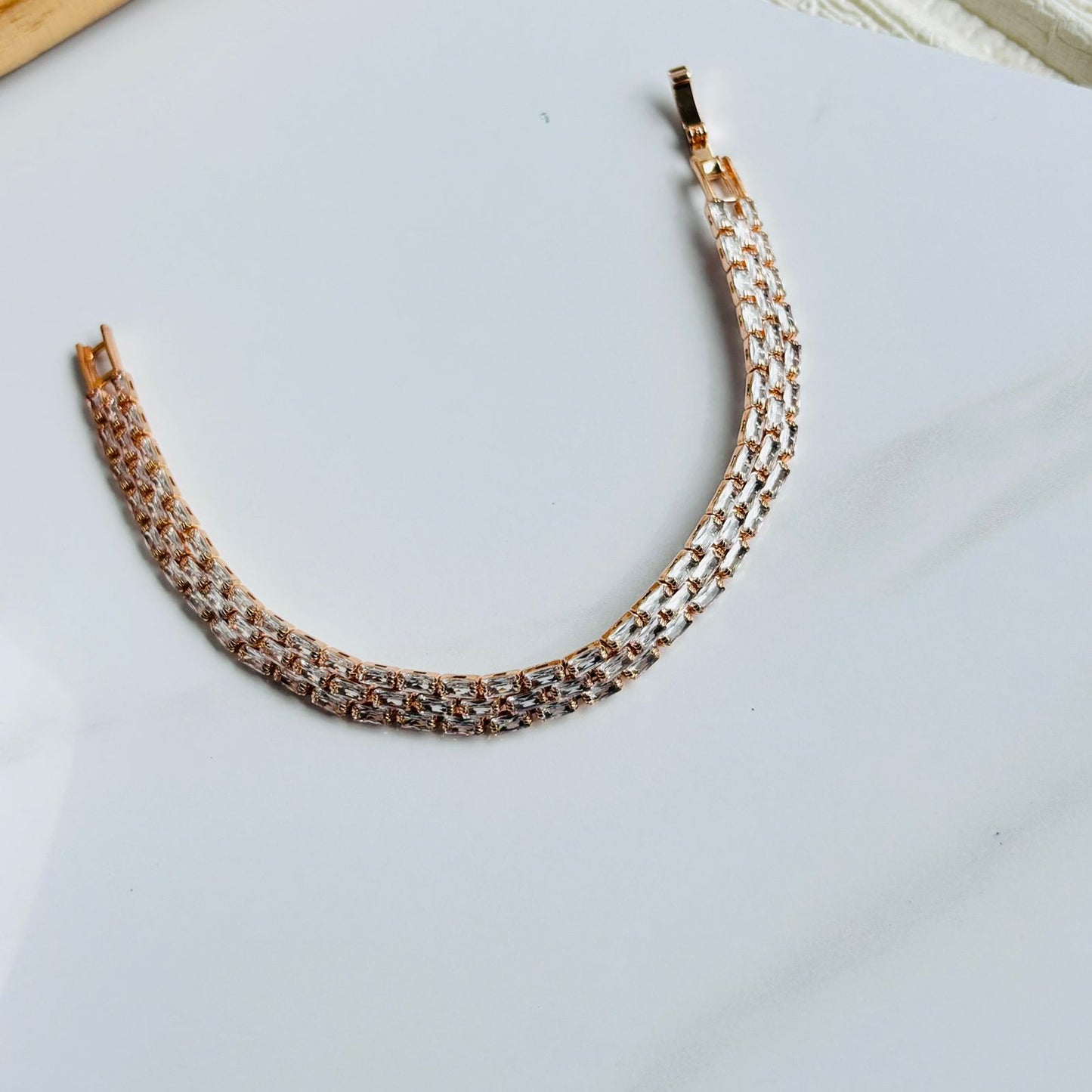 Rose Gold Luxe Tennis Bracelet