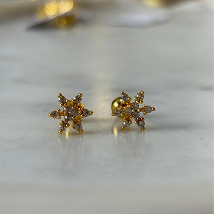 Sunshine Daisy Flatback Earrings