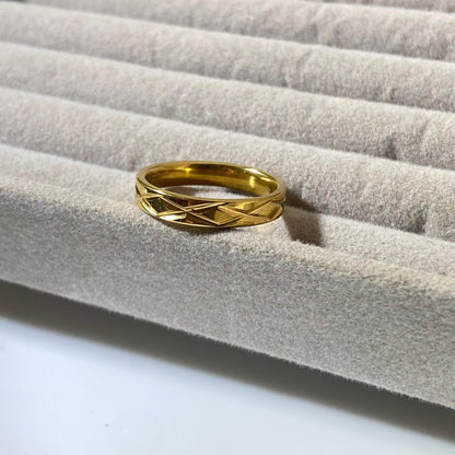 Textured Gold Band Ring