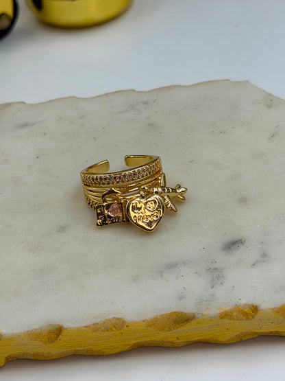 Soft Girlie Charm Ring