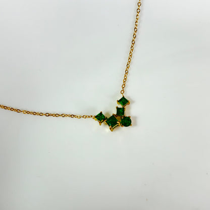 Emerald Grid Necklace