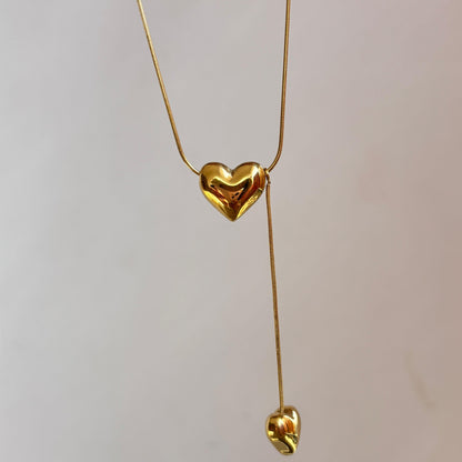 Double Bubble Heart Necklace