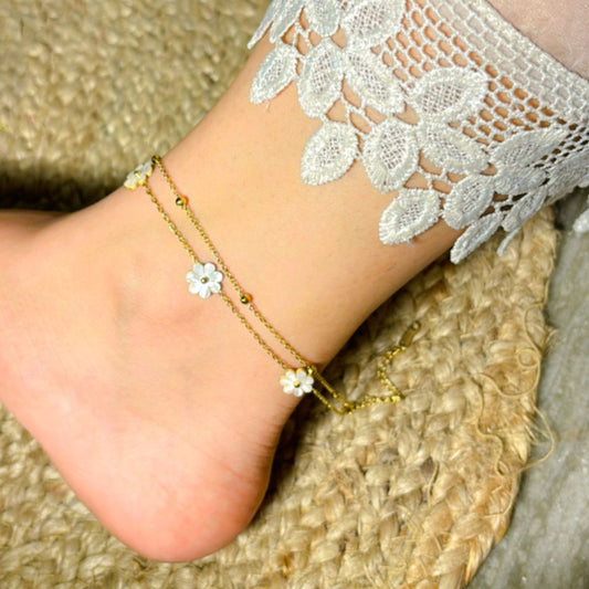 Layered Flora Anklet
