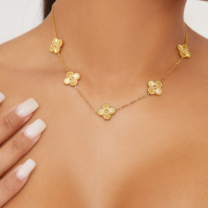 5 Clover Gold Necklace