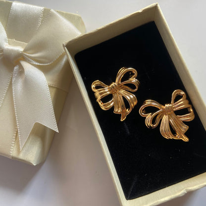 Bow Ruffle Earrings