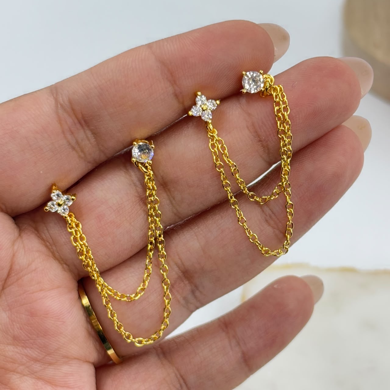 Luna Connecting Flatback Earrings