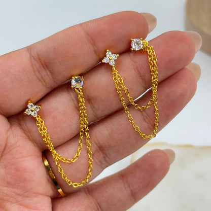 Luna Connecting Flatback Earrings