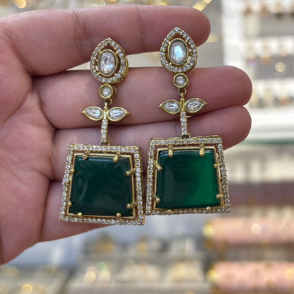 Noorani Earrings ( Emerald )