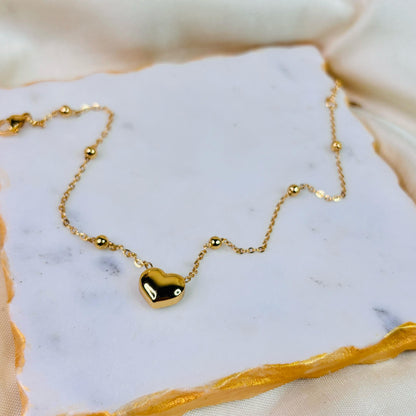 Bubble Heart Anklet