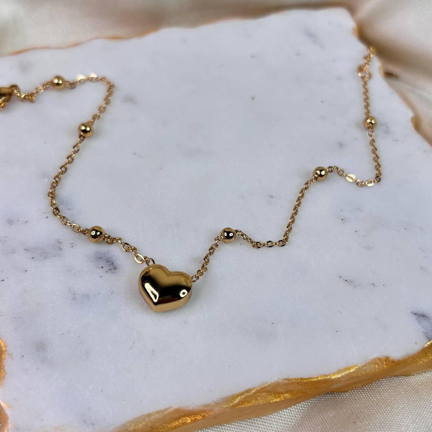 Bubble Heart Anklet