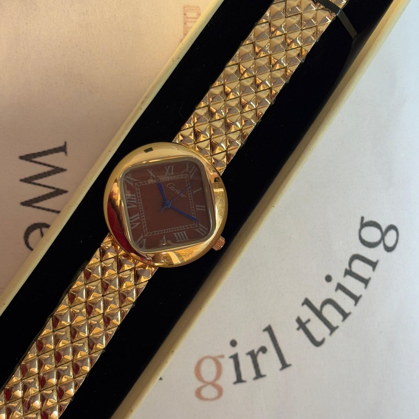 Cartier Deep Red Vintage Watch