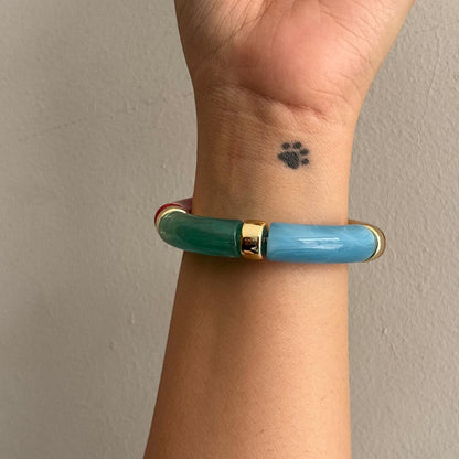 Rainbow Stretachable Resin Bracelet