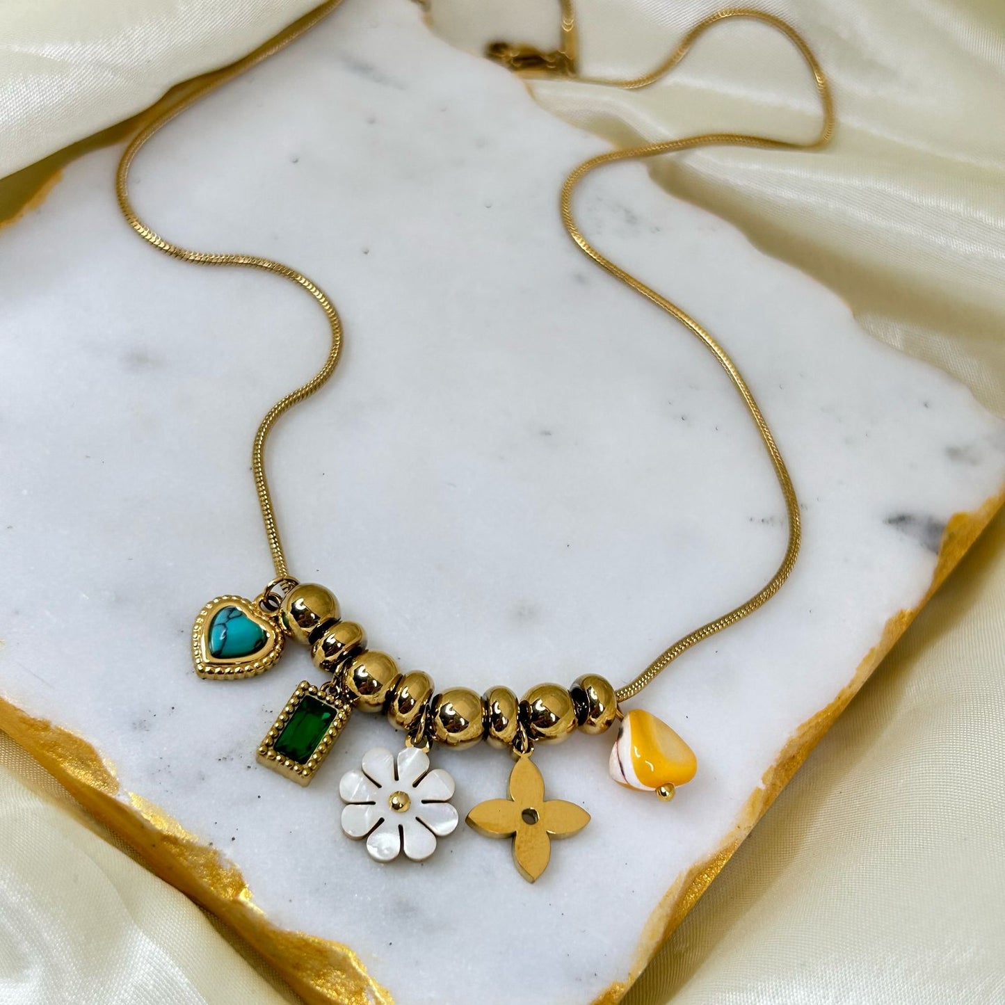 Florentine Beach Charm Necklace