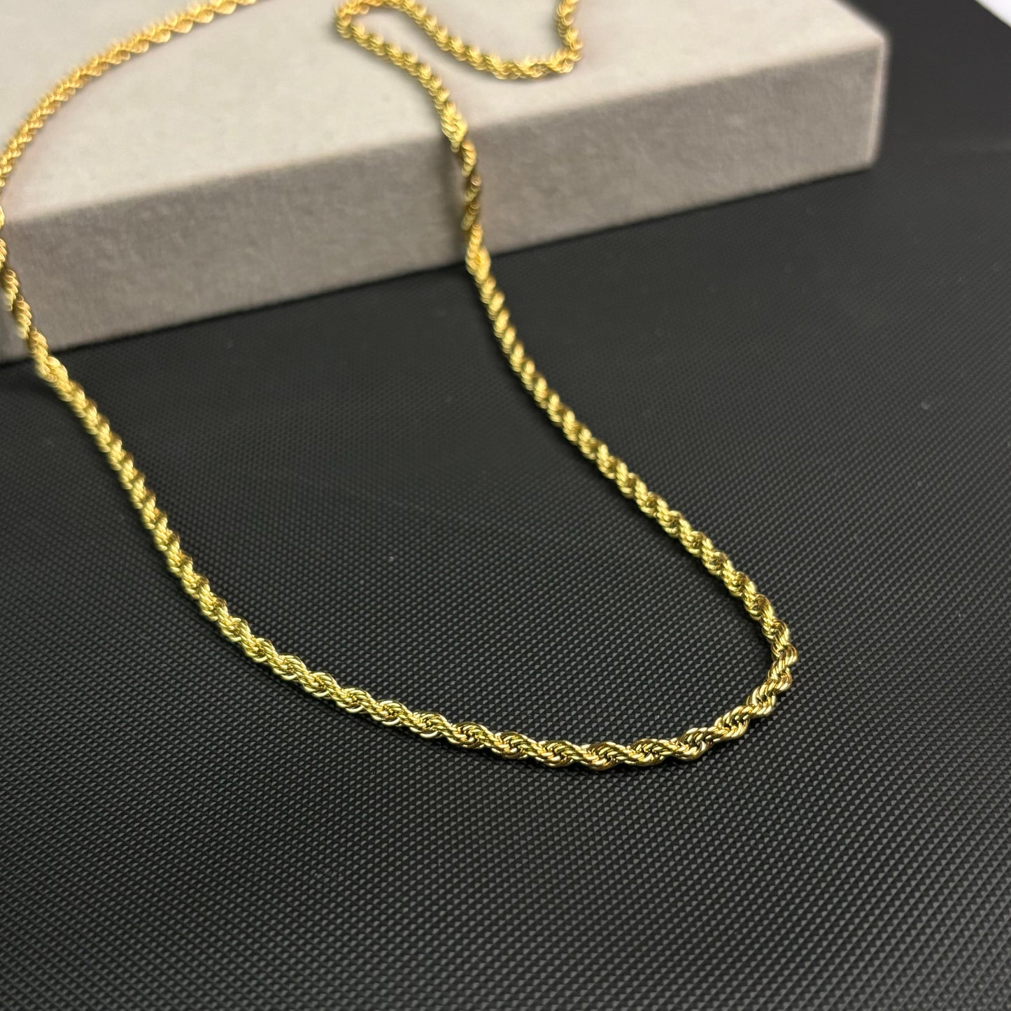 Twisted 18K Gold Plated Men's Chain 3mm