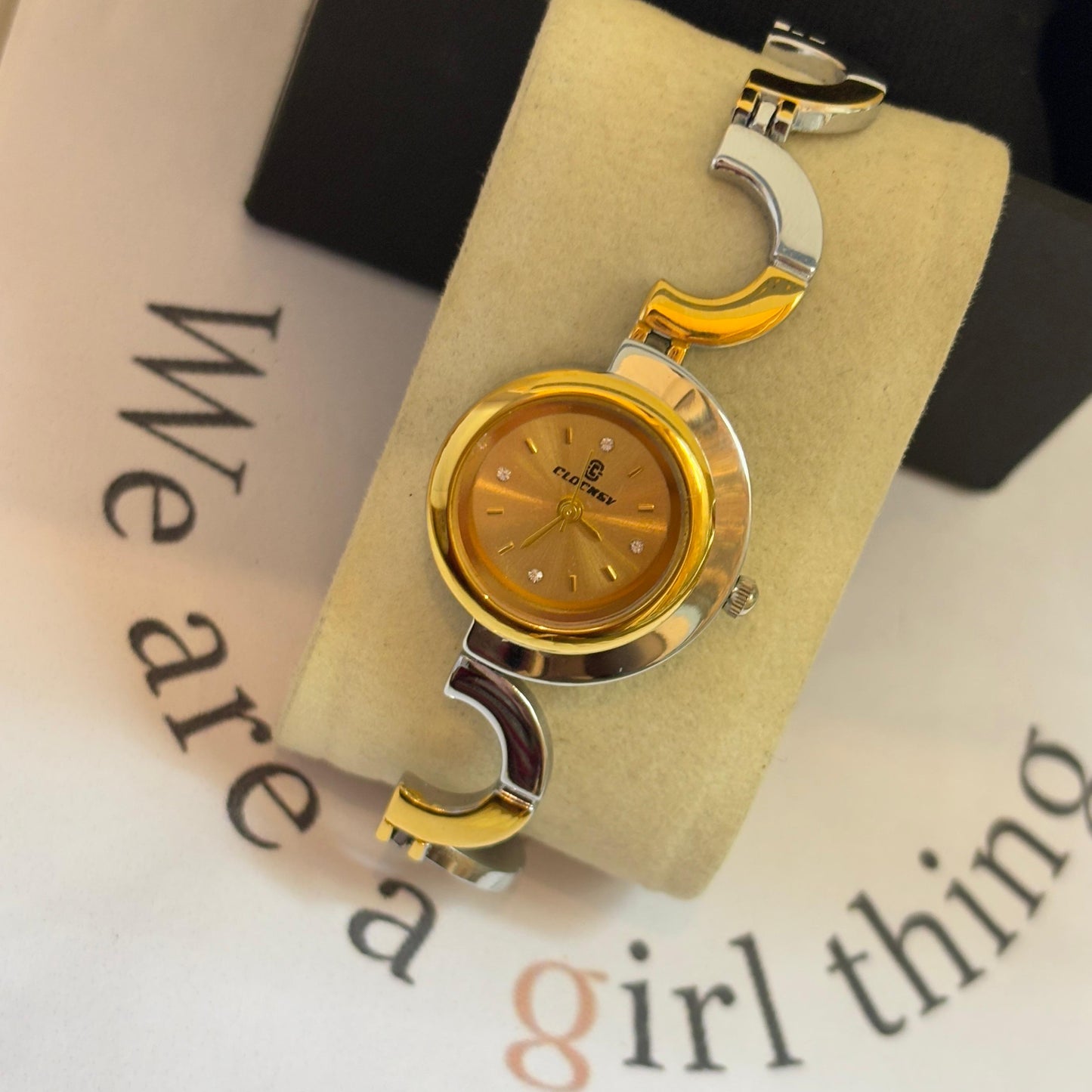 Clocksy Vintage Dual Tone Watch