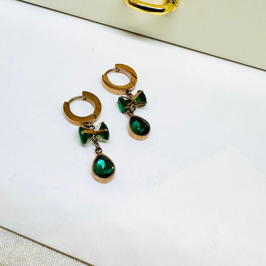 Emerald Drums Earrings