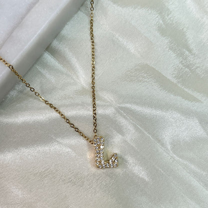 Studded Initial Necklaces