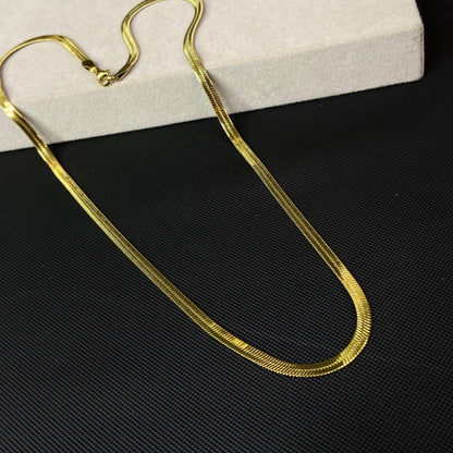 Snake 18K Gold-Plated Men's Chain 6mm