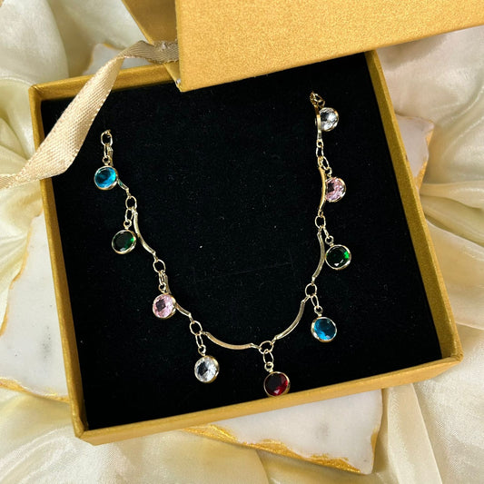 Multicolour Stud Necklace