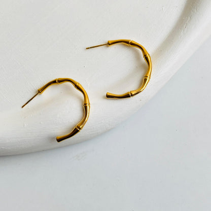 Bamboo Minimal Hoops