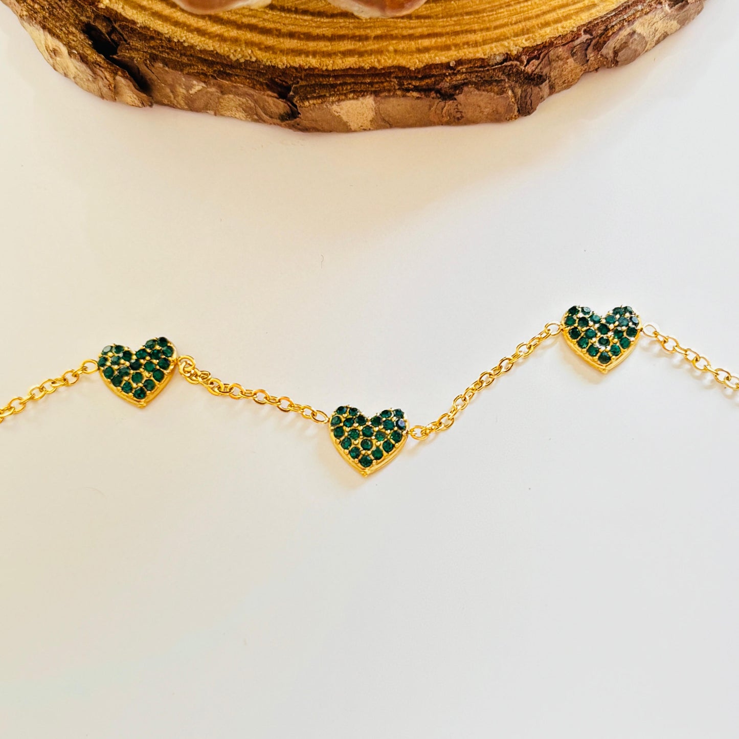 Emerald Lara Heart Bracelet