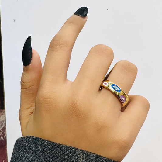 Enamel 18K Ring