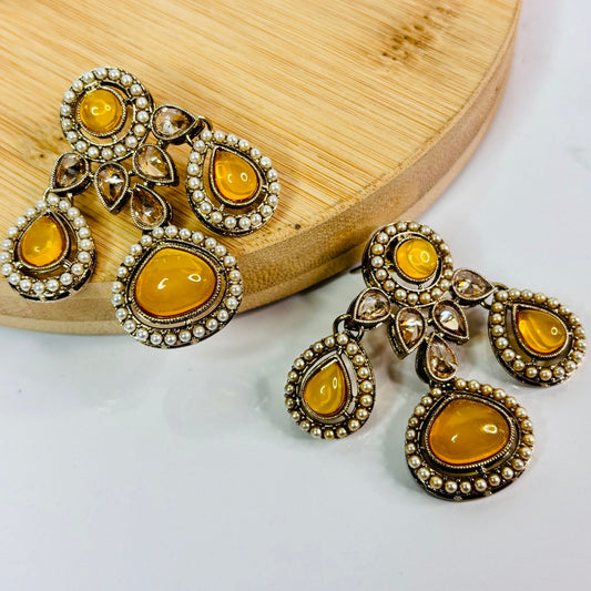 Noor Pakistani Jhumki ( Mustard)
