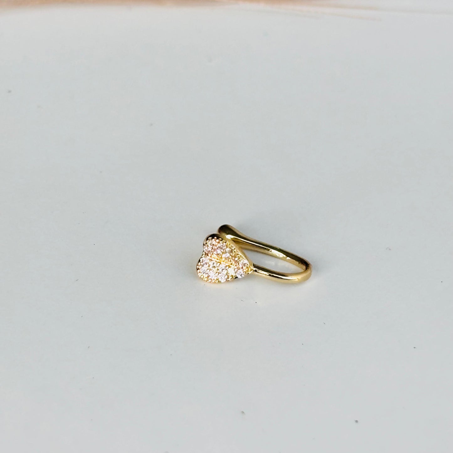 Heart Nose Pin ( Gold)