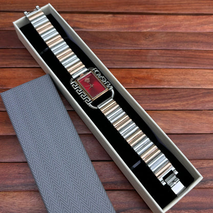 VRSC Luxe Red Dial Dual Tone Watch
