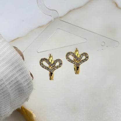 Heart Bling Mini Hoop Earrings