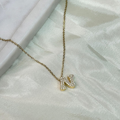 Studded Initial Necklaces