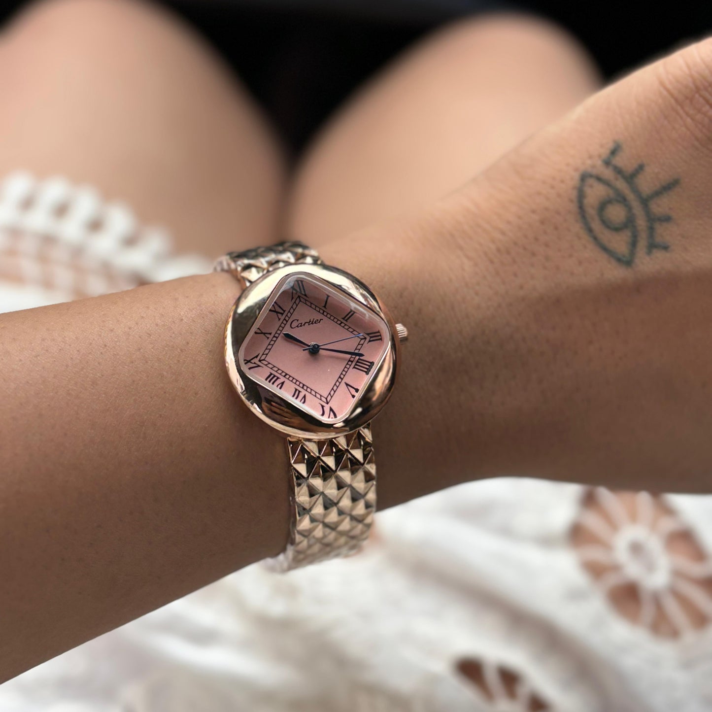 Cartier Pink Dial Vintage Watch
