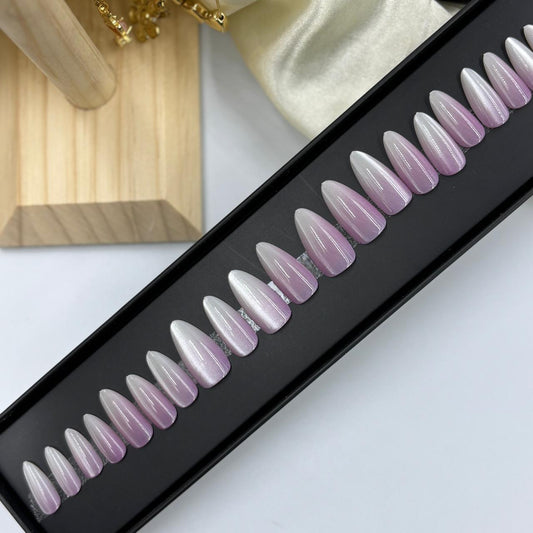 Ombré Cat Eye Nails 01