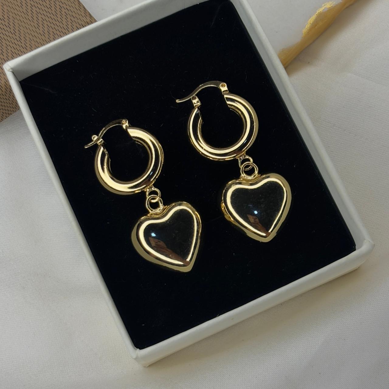 Heart Chunky Hoops