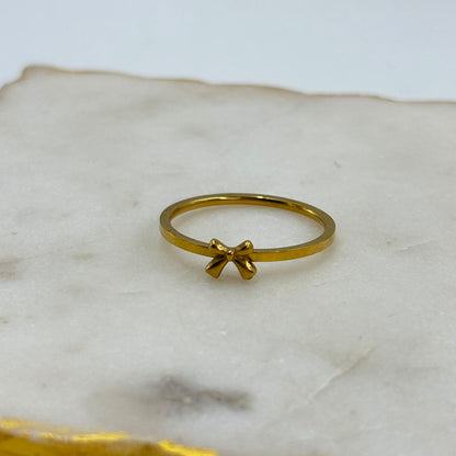 Mini Bow Charm Ring