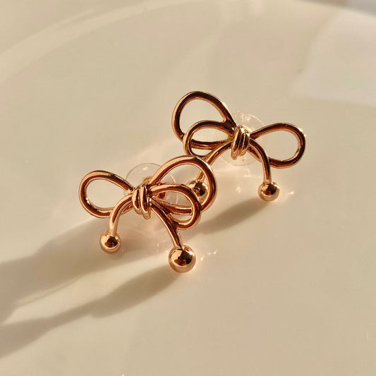 Rosegold Bow Earrings