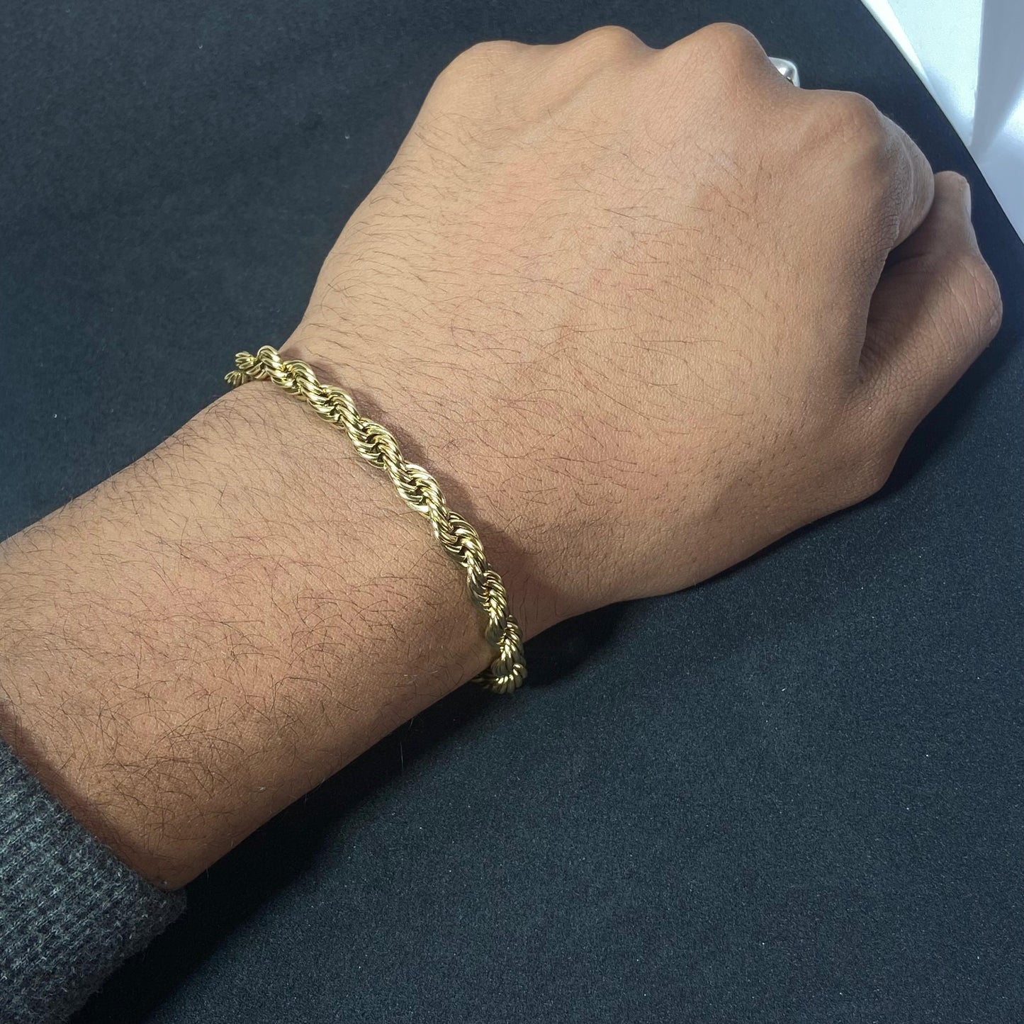 Twisted 18K Gold Plated Chain Bracelet