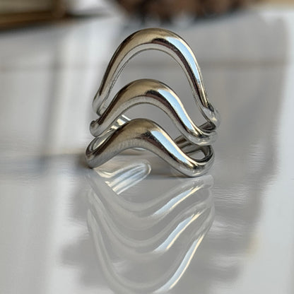 Big Tide Silver Ring
