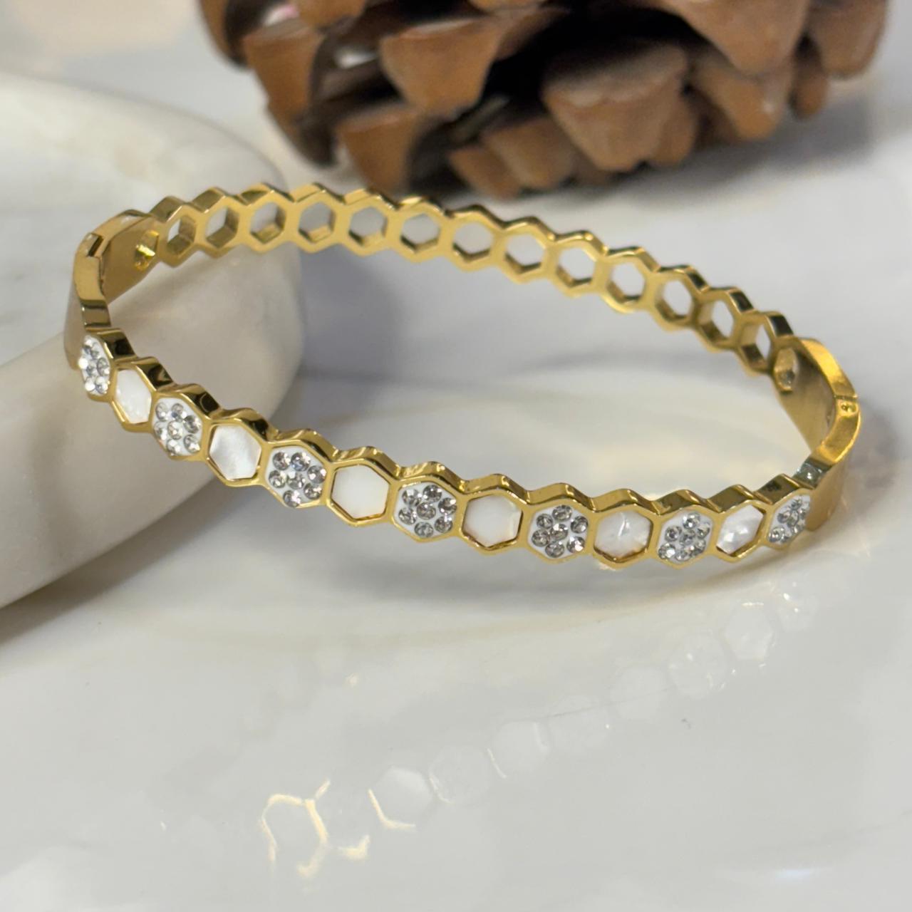 HoneyComb Studded Bracelet