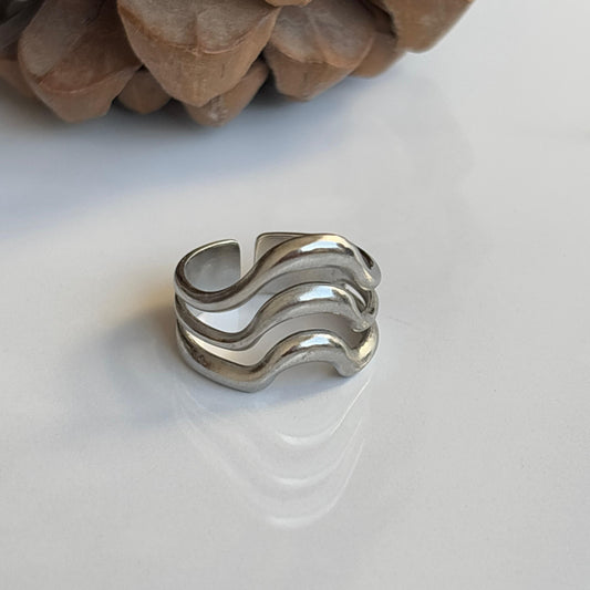Small Tide Silver Ring